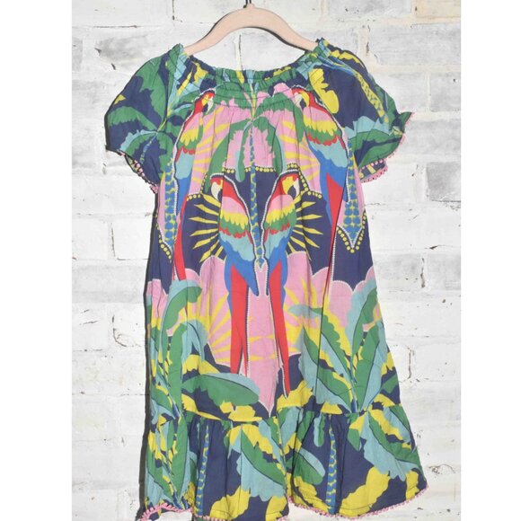 Mini Boden Kids Cruise Parrot Funky Dress Size 6-7* - Picture 1 of 5